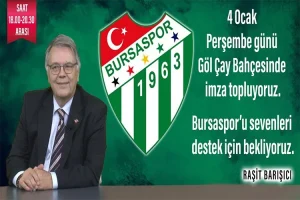 Bursaspor kurtuluyor Raşit Barışıcı'dan kongre üyelerine imza çağrısı