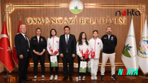 Şampiyon sporculardan Başkan Aydın’a ziyaret